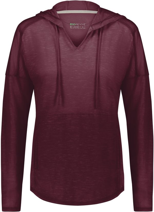 Am image of a Custom Holloway Ladies Monterey Hoodie in Maroon Heather!