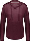 Am image of a Custom Holloway Ladies Monterey Hoodie in Maroon Heather!