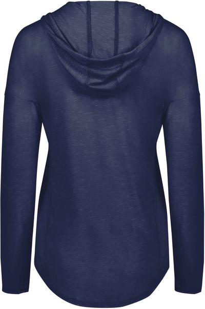 Am image of a Custom Holloway Ladies Monterey Hoodie in Navy Heather!