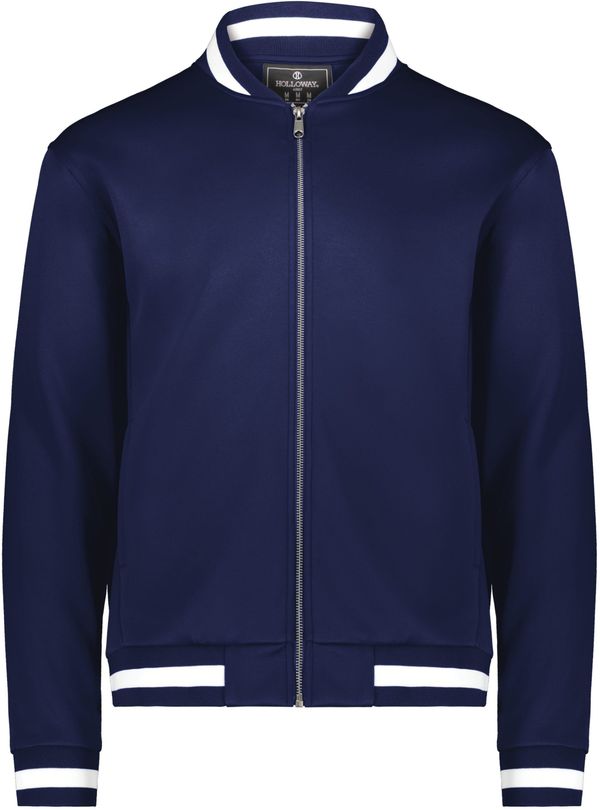 Am image of a Custom Holloway V Street Full Zip Jacket in Navy/White!
