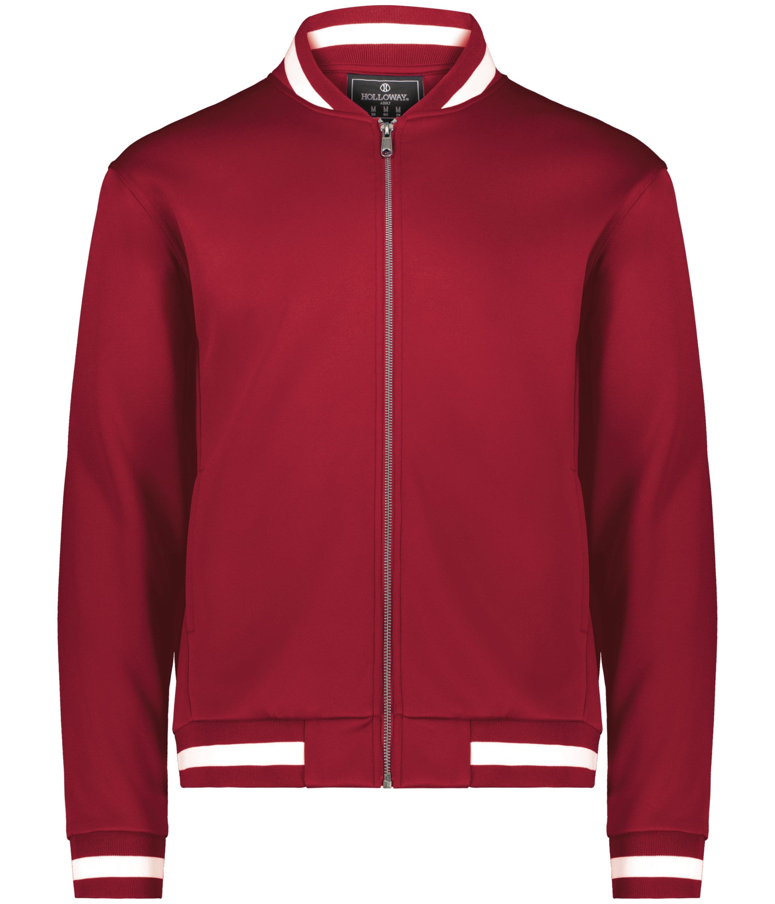 Holloway V Street Full Zip Jacket in Scarlet/White