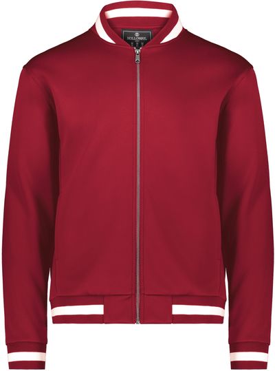 Am image of a Custom Holloway V Street Full Zip Jacket in Scarlet/White!