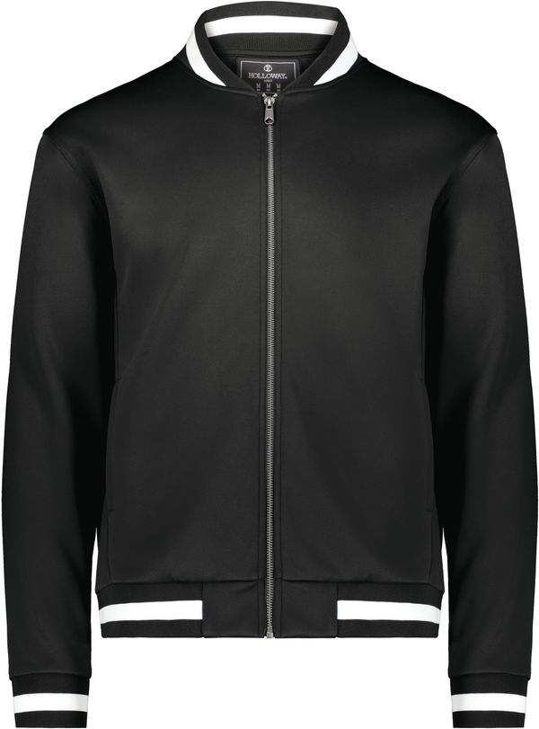 Am image of a Custom Holloway V Street Full Zip Jacket in Black/White!