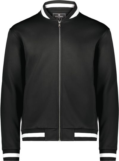 Am image of a Custom Holloway V Street Full Zip Jacket in Black/White!