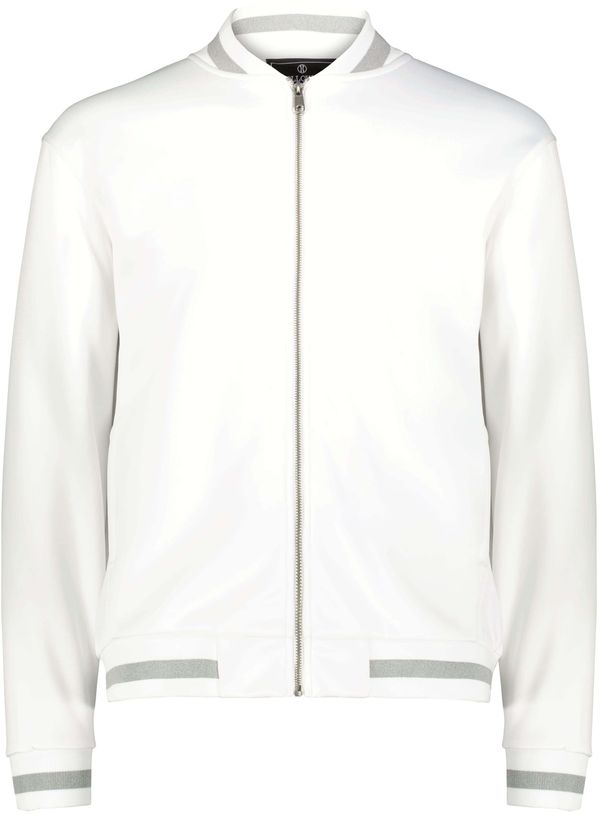 Am image of a Custom Holloway V Street Full Zip Jacket in White/Athletic Heather!