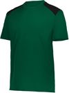 Am image of a Custom Holloway Youth Momentum Team Tee in Dark Green/Black!