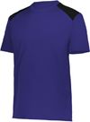 Am image of a Custom Holloway Youth Momentum Team Tee in Purple/Black!