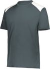 Am image of a Custom Holloway Youth Momentum Team Tee in Iron/White!