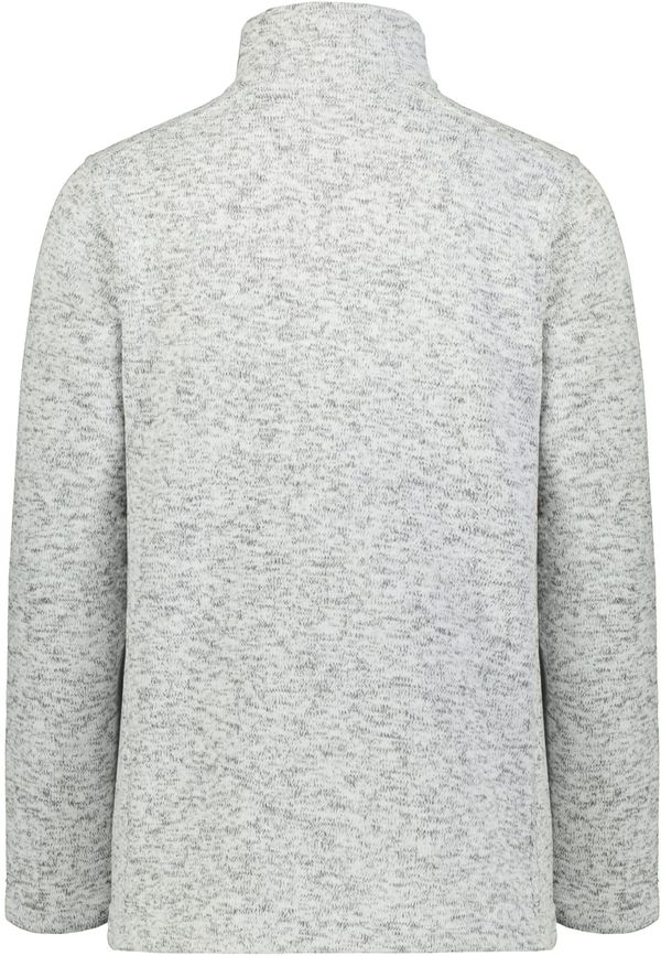 Am image of a Custom Holloway Ladies Alpine Sweater Fleece Quarter Zip in Silver Heather!