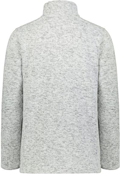 Am image of a Custom Holloway Ladies Alpine Sweater Fleece Quarter Zip in Silver Heather!
