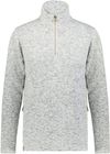 Am image of a Custom Holloway Ladies Alpine Sweater Fleece Quarter Zip in Silver Heather!