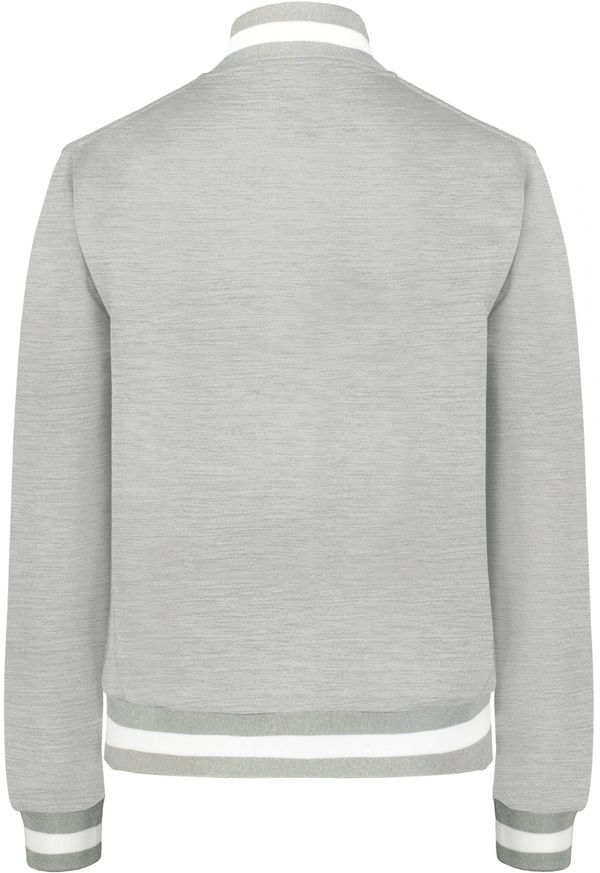 Am image of a Custom Holloway Ladies V Street Full Zip Jacket in Athletic Heather/White!