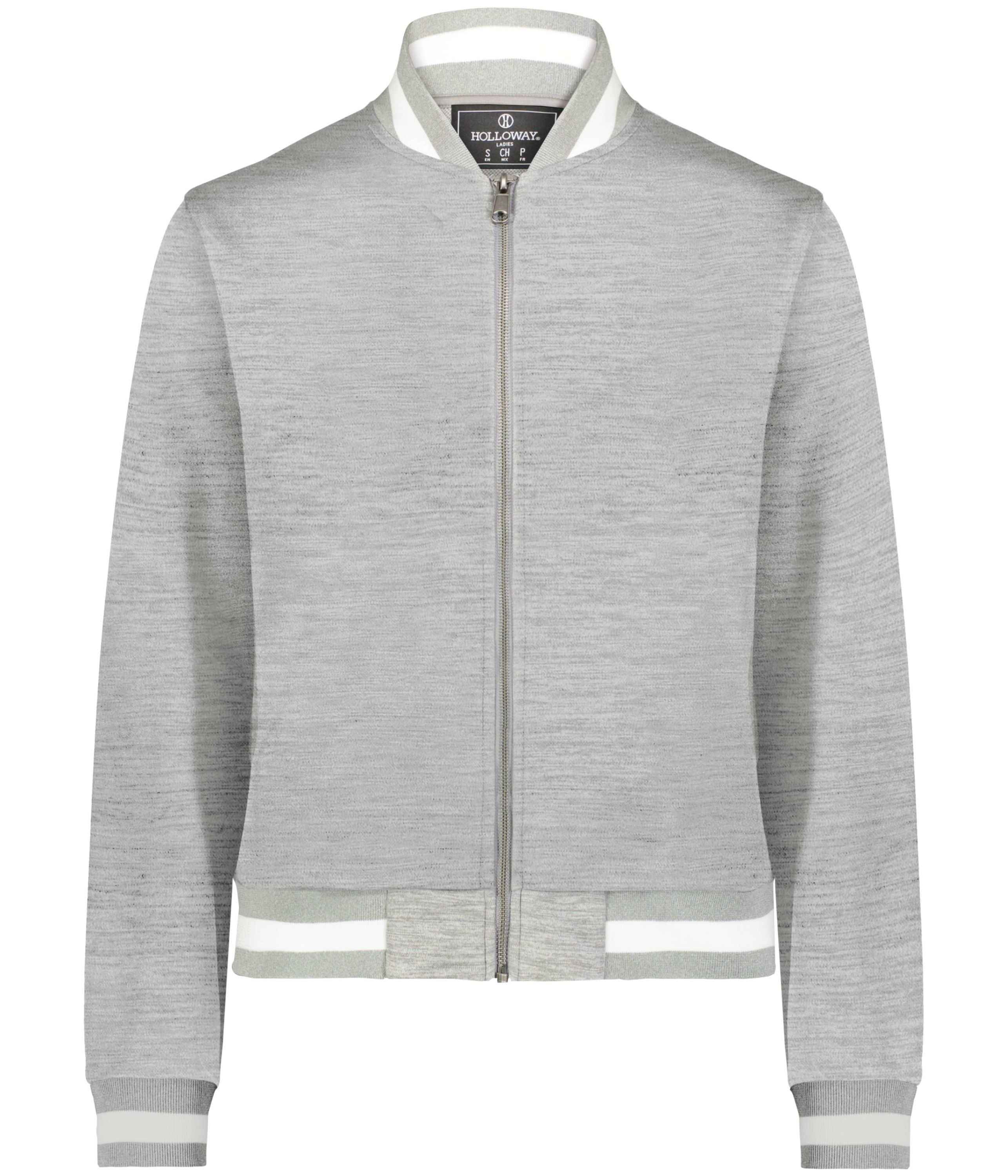 Holloway Ladies V Street Full Zip Jacket in Athletic Heather/White