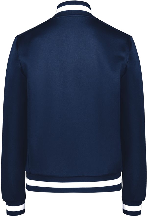 Am image of a Custom Holloway Ladies V Street Full Zip Jacket in Navy/White!