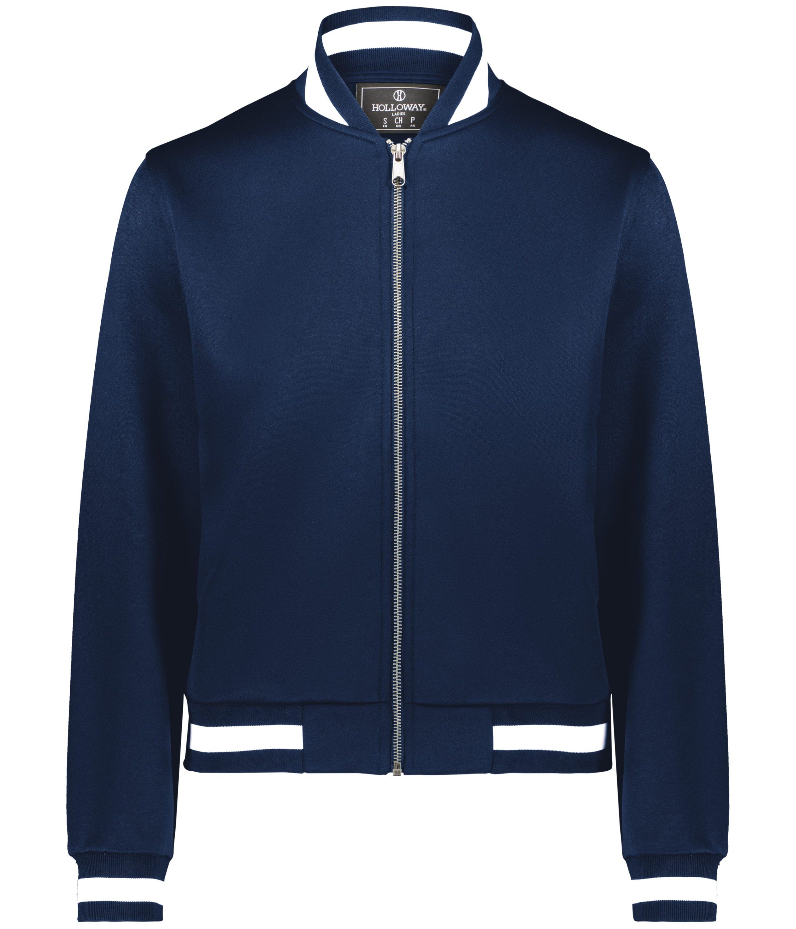 Holloway Ladies V Street Full Zip Jacket in Navy/White