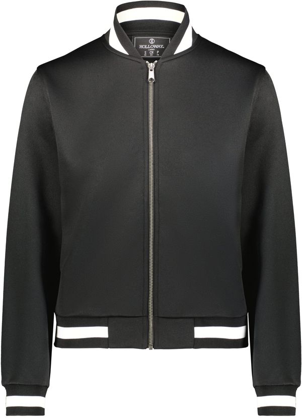 Am image of a Custom Holloway Ladies V Street Full Zip Jacket in Black/White!
