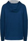 Am image of a Custom Holloway Ladies All Pro Performance Fleece Hoodie in Navy Heather/Silver!