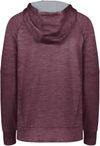 Am image of a Custom Holloway Ladies All Pro Performance Fleece Hoodie in Maroon Heather/Silver!