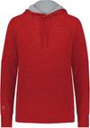 Am image of a Custom Holloway Ladies All Pro Performance Fleece Hoodie in Scarlet Heather/Silver!