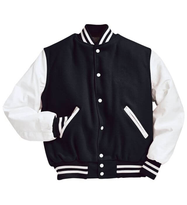 Holloway Varsity Jacket in Black/White