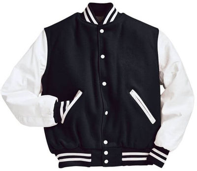 Am image of a Custom Holloway Varsity Jacket in Black/White!