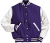 Am image of a Custom Holloway Varsity Jacket in Purple/White!