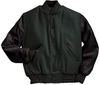 Am image of a Custom Holloway Varsity Jacket in Myrtle/Black/White!