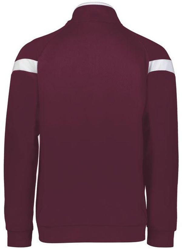 Am image of a Custom Holloway Limitless Jacket in Maroon/White!