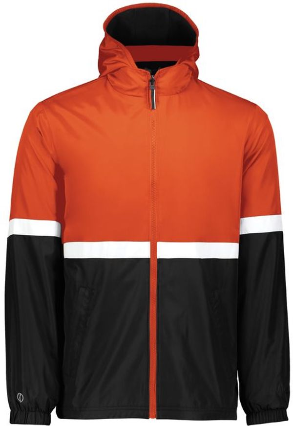 Am image of a Custom Holloway Turnabout Reversible Jacket in Orange/Black!