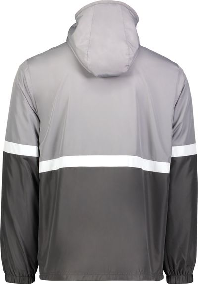 Am image of a Custom Holloway Youth Turnabout Reversible Jacket in Athletic Grey/Carbon!
