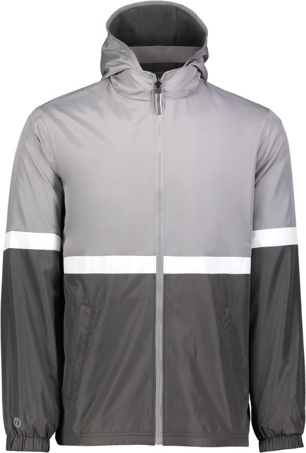 Am image of a Custom Holloway Youth Turnabout Reversible Jacket in Athletic Grey/Carbon!