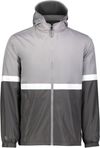 Am image of a Custom Holloway Youth Turnabout Reversible Jacket in Athletic Grey/Carbon!