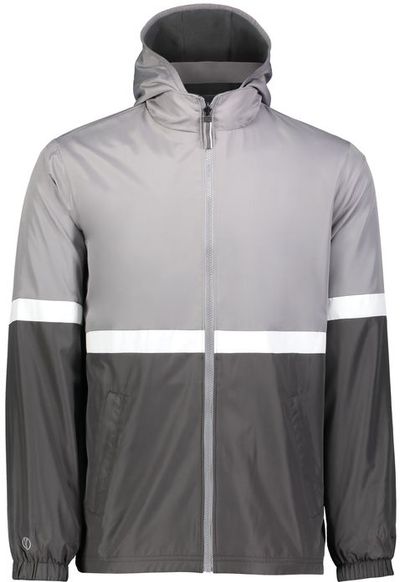 Am image of a Custom Holloway Turnabout Reversible Jacket in Athletic Grey/Carbon!