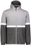 Am image of a Custom Holloway Turnabout Reversible Jacket in Athletic Grey/Carbon!