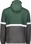 Am image of a Custom Holloway Youth Turnabout Reversible Jacket in Dark Green/Carbon!