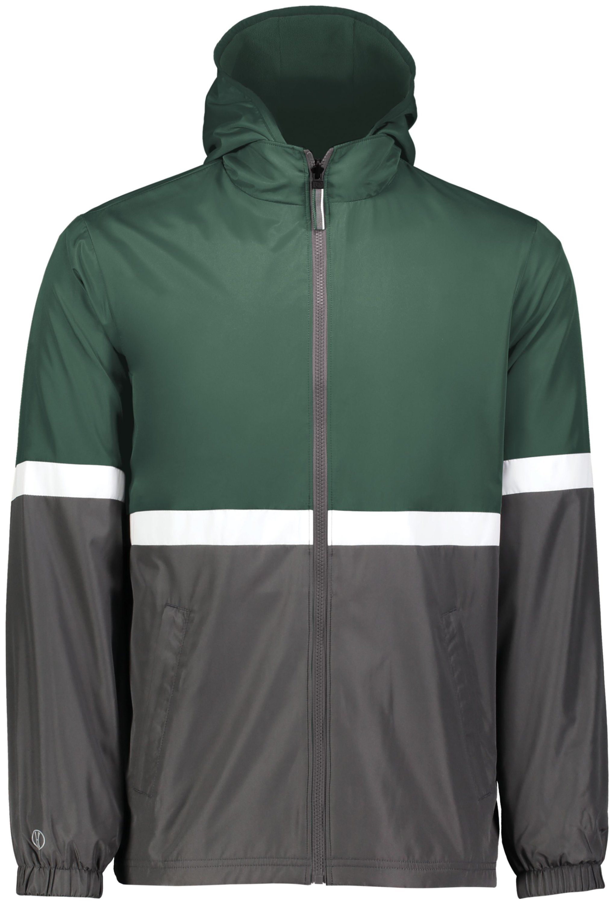 Holloway Youth Turnabout Reversible Jacket in Dark Green/Carbon