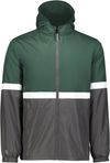 Am image of a Custom Holloway Youth Turnabout Reversible Jacket in Dark Green/Carbon!
