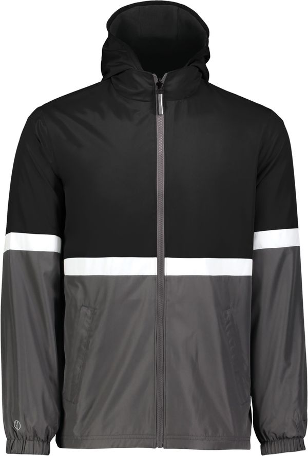 Am image of a Custom Holloway Youth Turnabout Reversible Jacket in Black/Carbon!