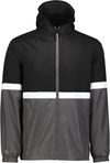 Am image of a Custom Holloway Youth Turnabout Reversible Jacket in Black/Carbon!