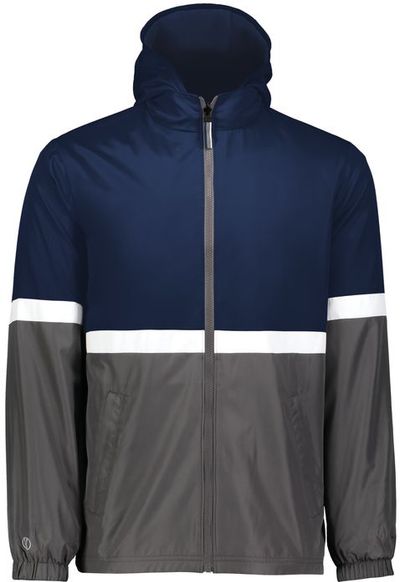 Am image of a Custom Holloway Turnabout Reversible Jacket in Navy/Carbon!