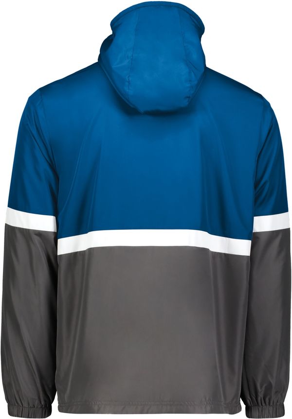 Am image of a Custom Holloway Youth Turnabout Reversible Jacket in Royal/Carbon!