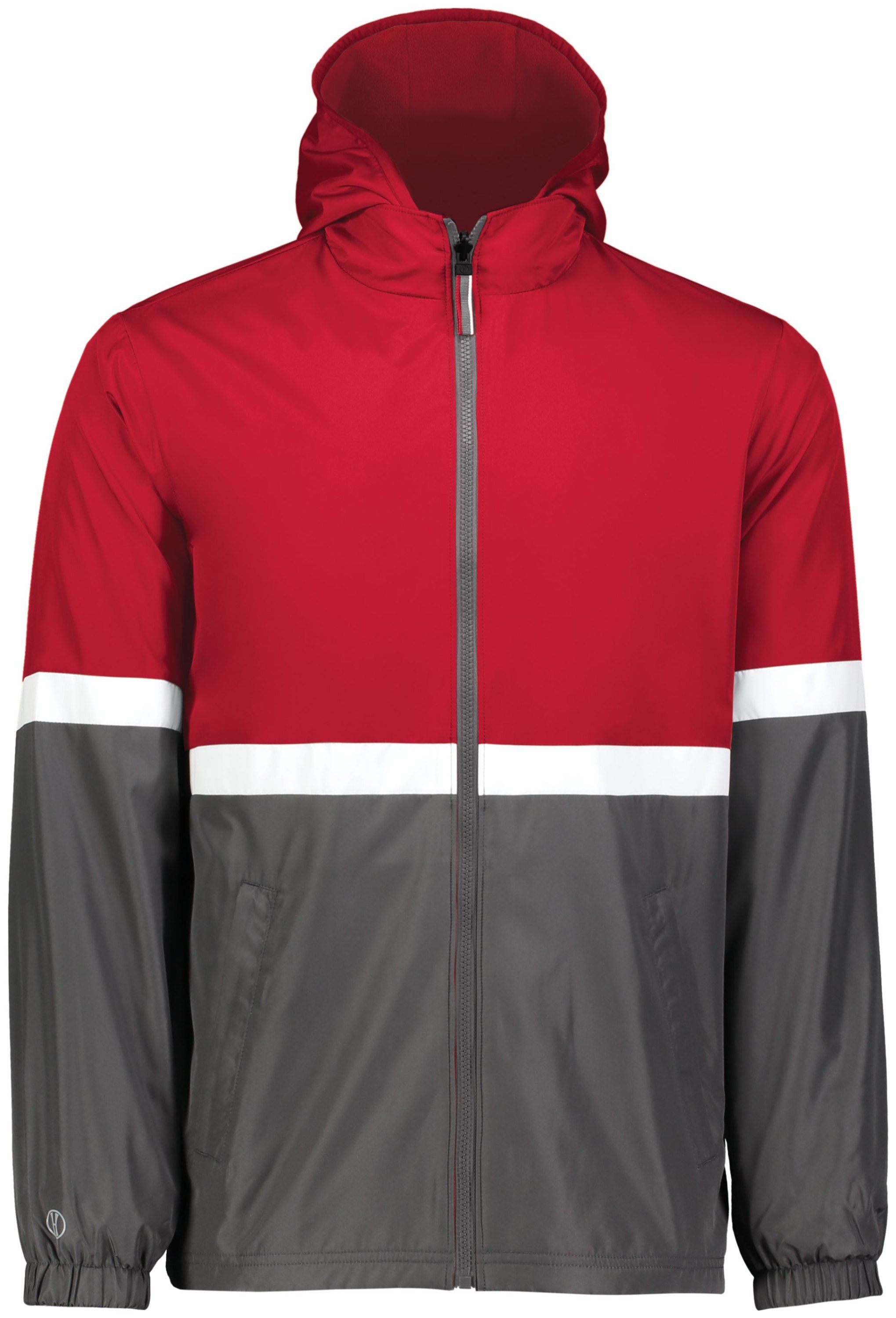 Holloway Youth Turnabout Reversible Jacket in Scarlet/Carbon