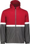 Am image of a Custom Holloway Youth Turnabout Reversible Jacket in Scarlet/Carbon!