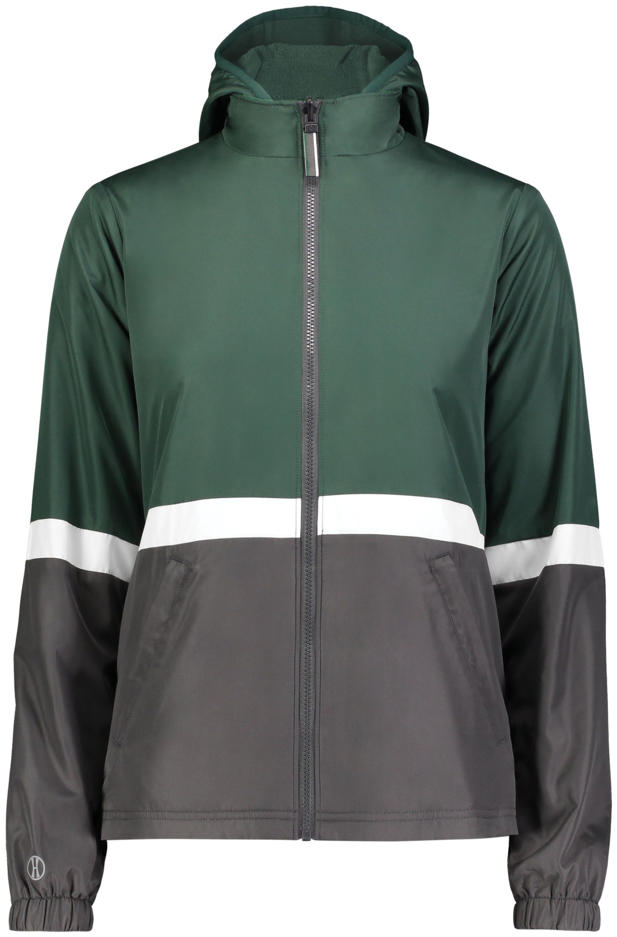 Holloway Ladies Turnabout Reversible Jacket in Dark Green/Carbon
