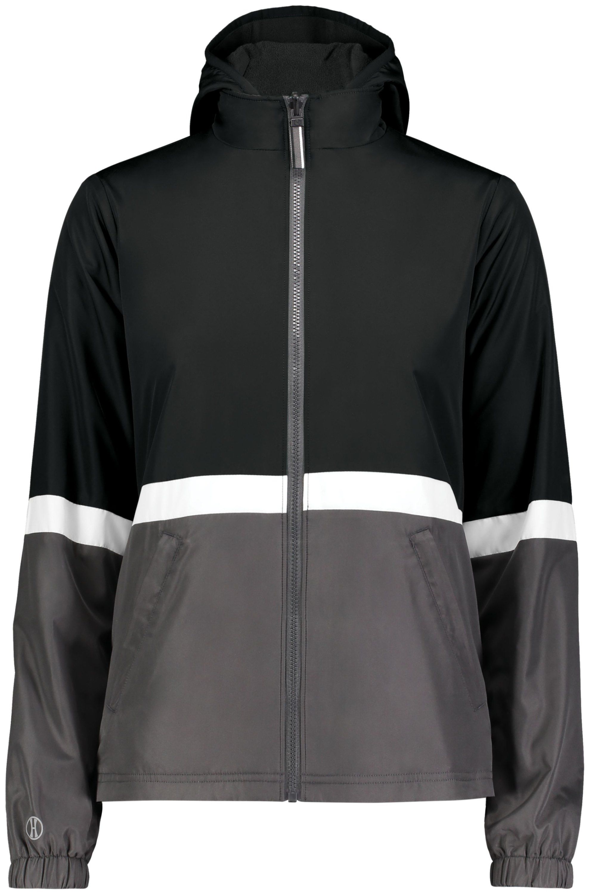 Holloway Ladies Turnabout Reversible Jacket in Black/Carbon