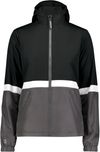 Am image of a Custom Holloway Ladies Turnabout Reversible Jacket in Black/Carbon!