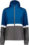 Am image of a Custom Holloway Ladies Turnabout Reversible Jacket in Royal/Carbon!