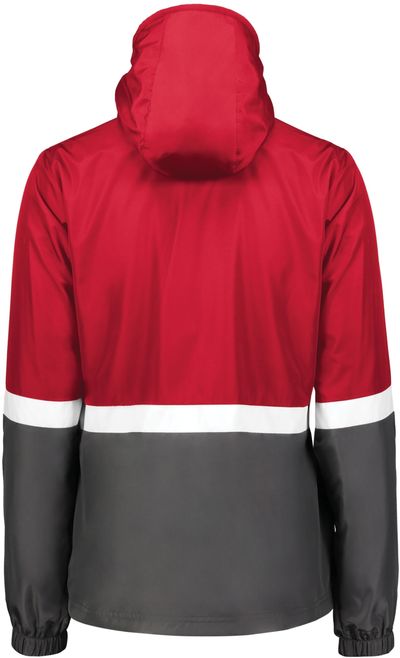 Am image of a Custom Holloway Ladies Turnabout Reversible Jacket in Scarlet/Carbon!