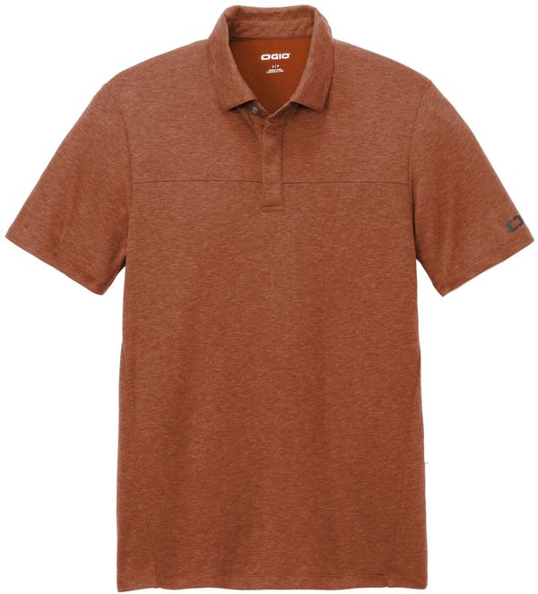 Am image of a Custom Ogio Command Polo in Deep Rust!