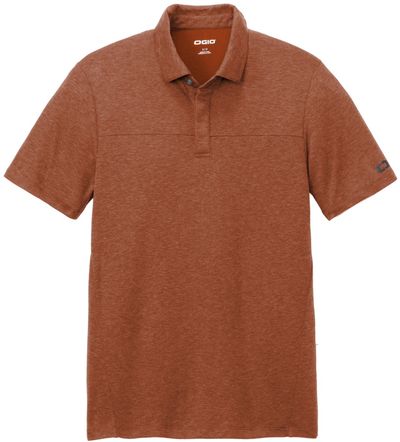 Am image of a Custom Ogio Command Polo in Deep Rust!